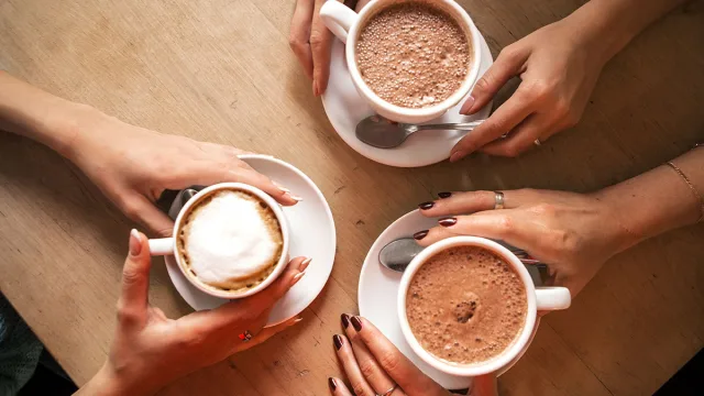 friends drinking coffee